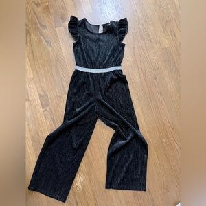 Nordstrom -Zunie - Holiday Girls Sparkly Black Velvet Jumpsuit